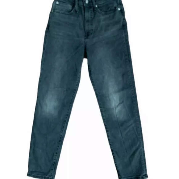 Madewell Mom Jean Black High Waist Denim Jeans 24